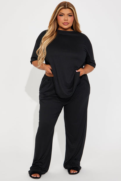 Relax Mood PJ Pant Set - Black