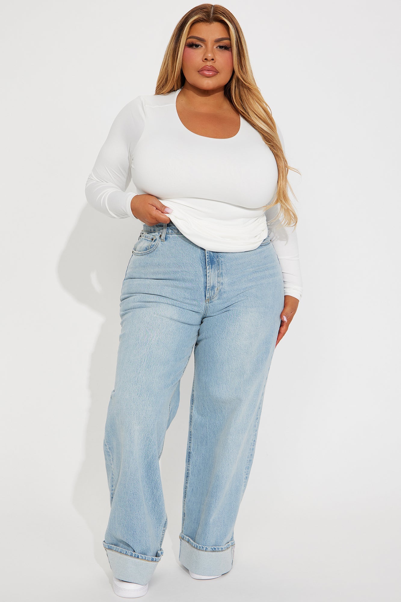 Alissa Double Lined Top - White