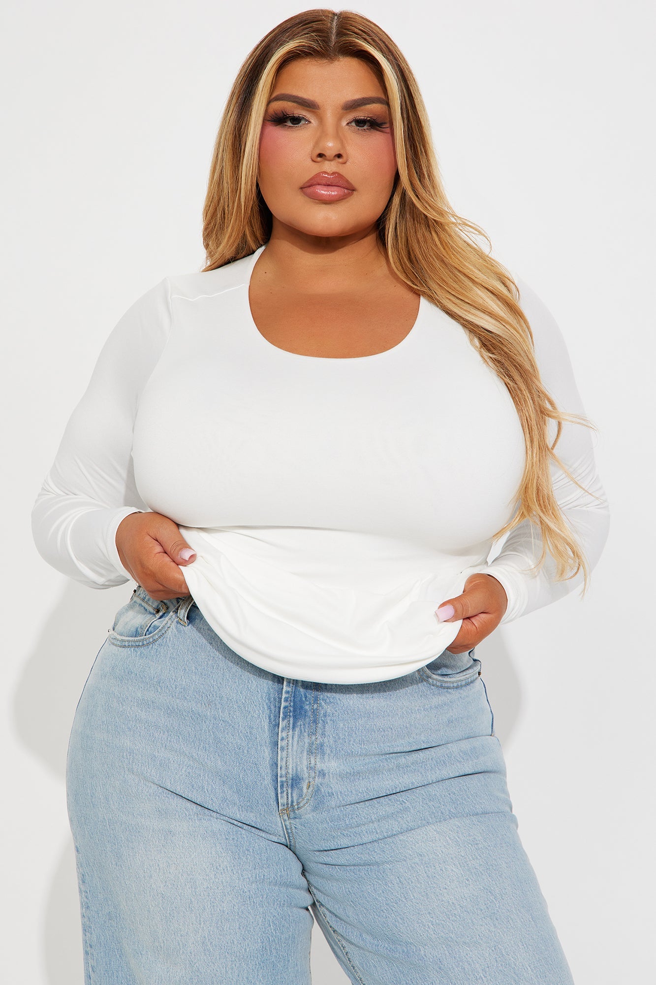 Alissa Double Lined Top - White