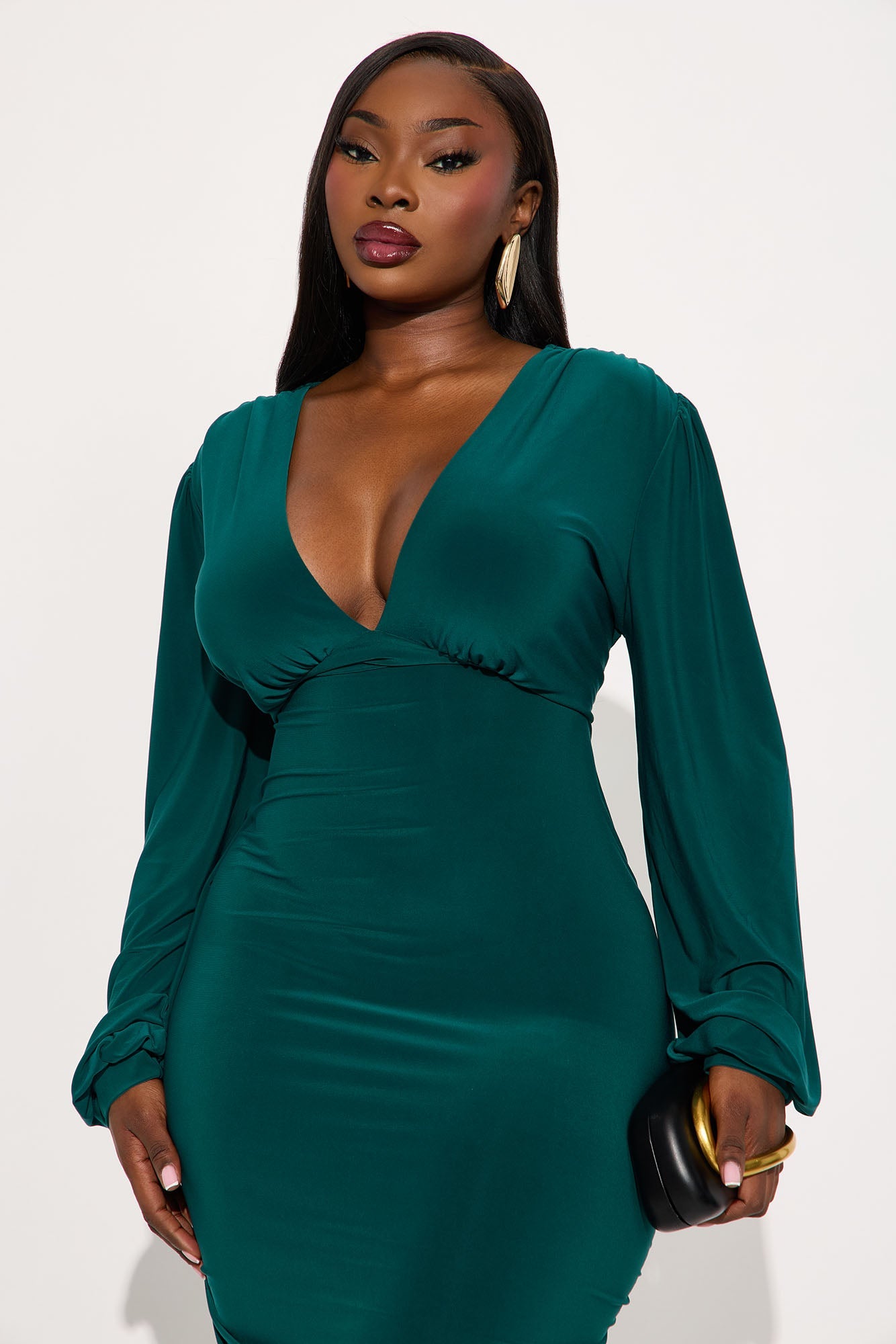 Subtle Intentions Midi Dress - Hunter