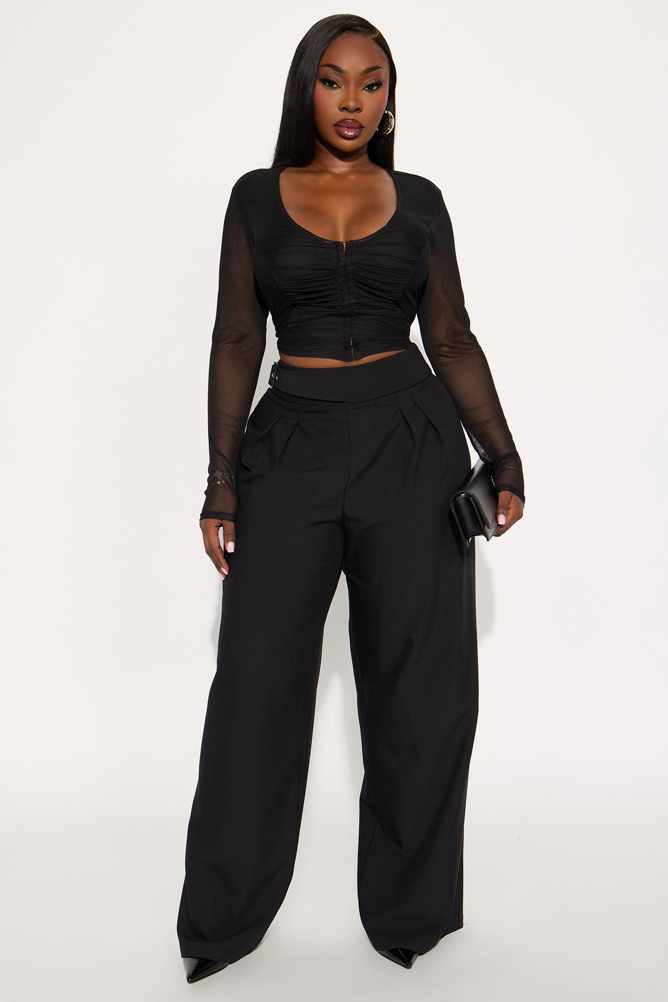 Different Standards Wide Leg Trouser Pant - Black