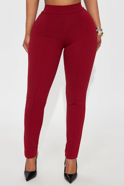 Vicky Skinny Pant - Burgundy