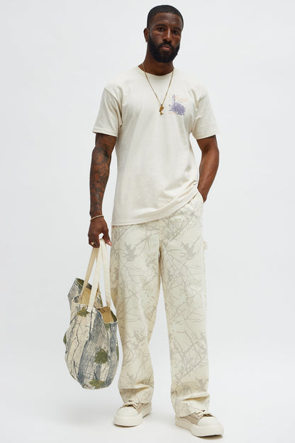 Straight Woodland Mirage Carpenter Pants - Cream