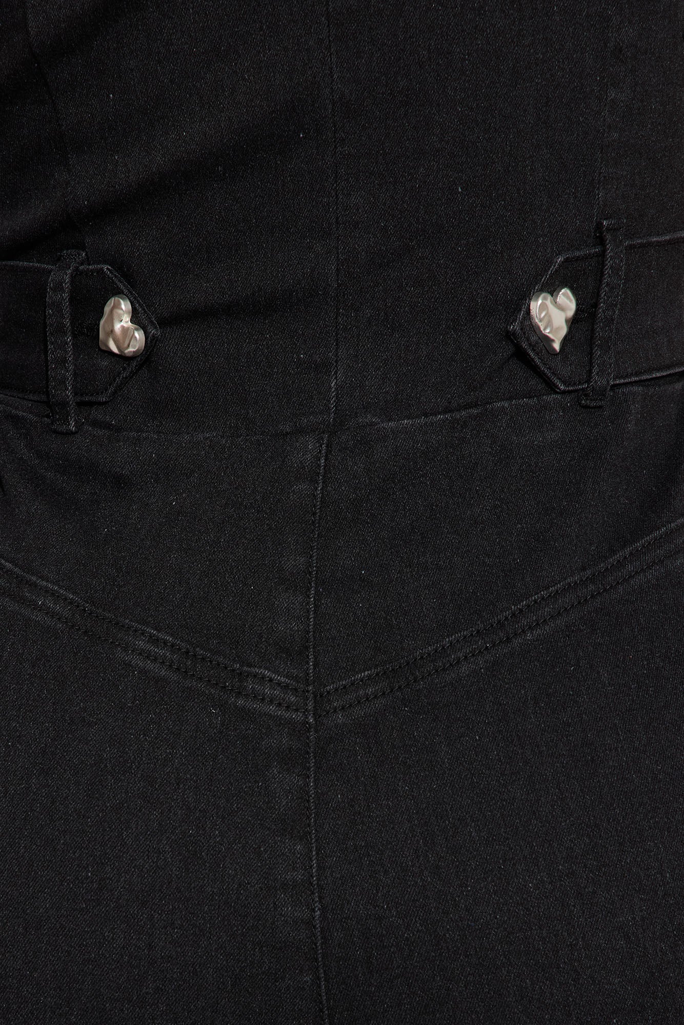 Pauline Denim Straight Leg Jumpsuit - Black Wash