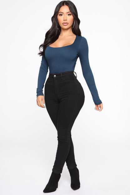 Yasmeen Square Neck Top - Teal