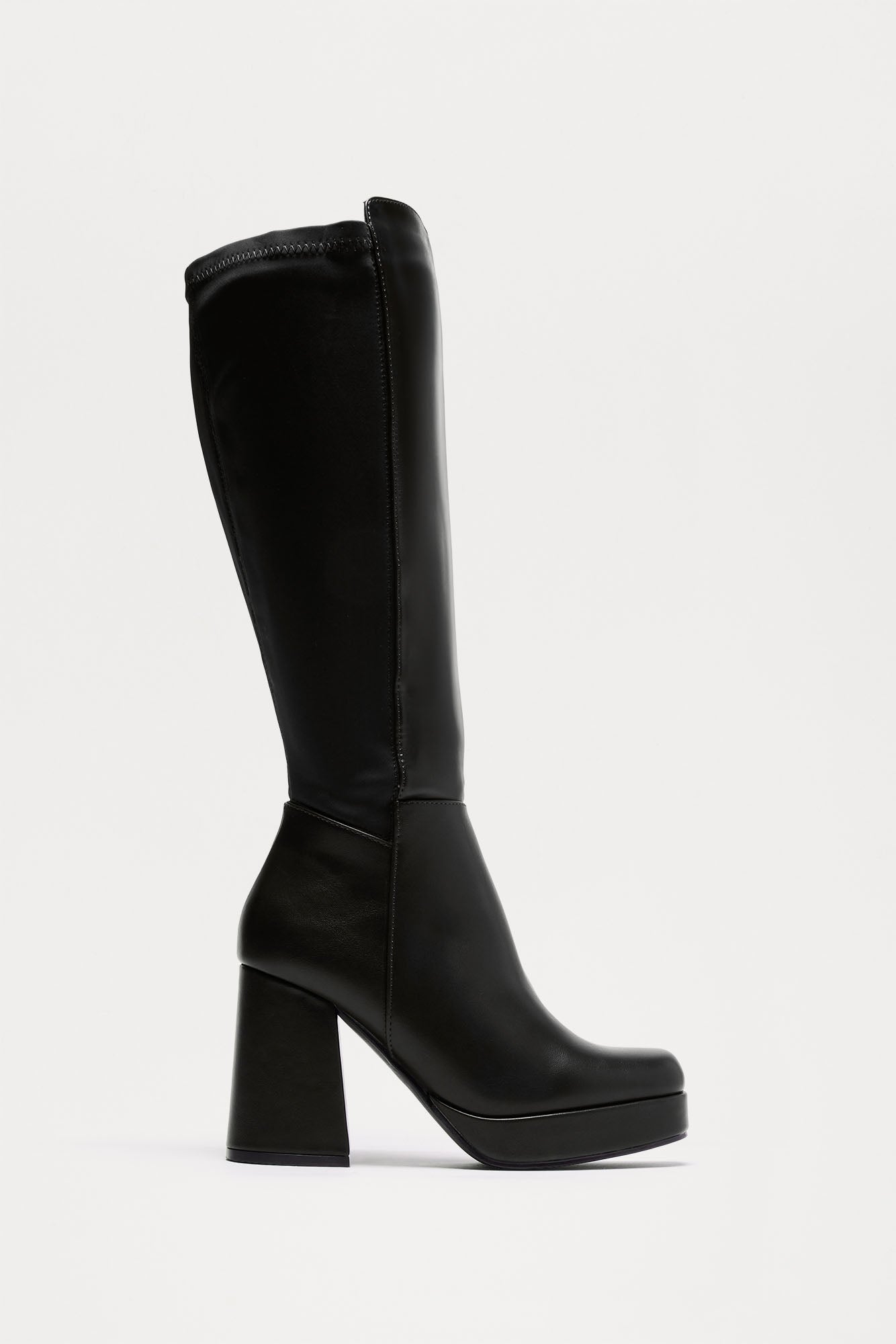 Vic Knee High Boots - Black