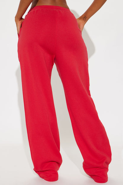 Private Landing Striped Track Pant - Red/White