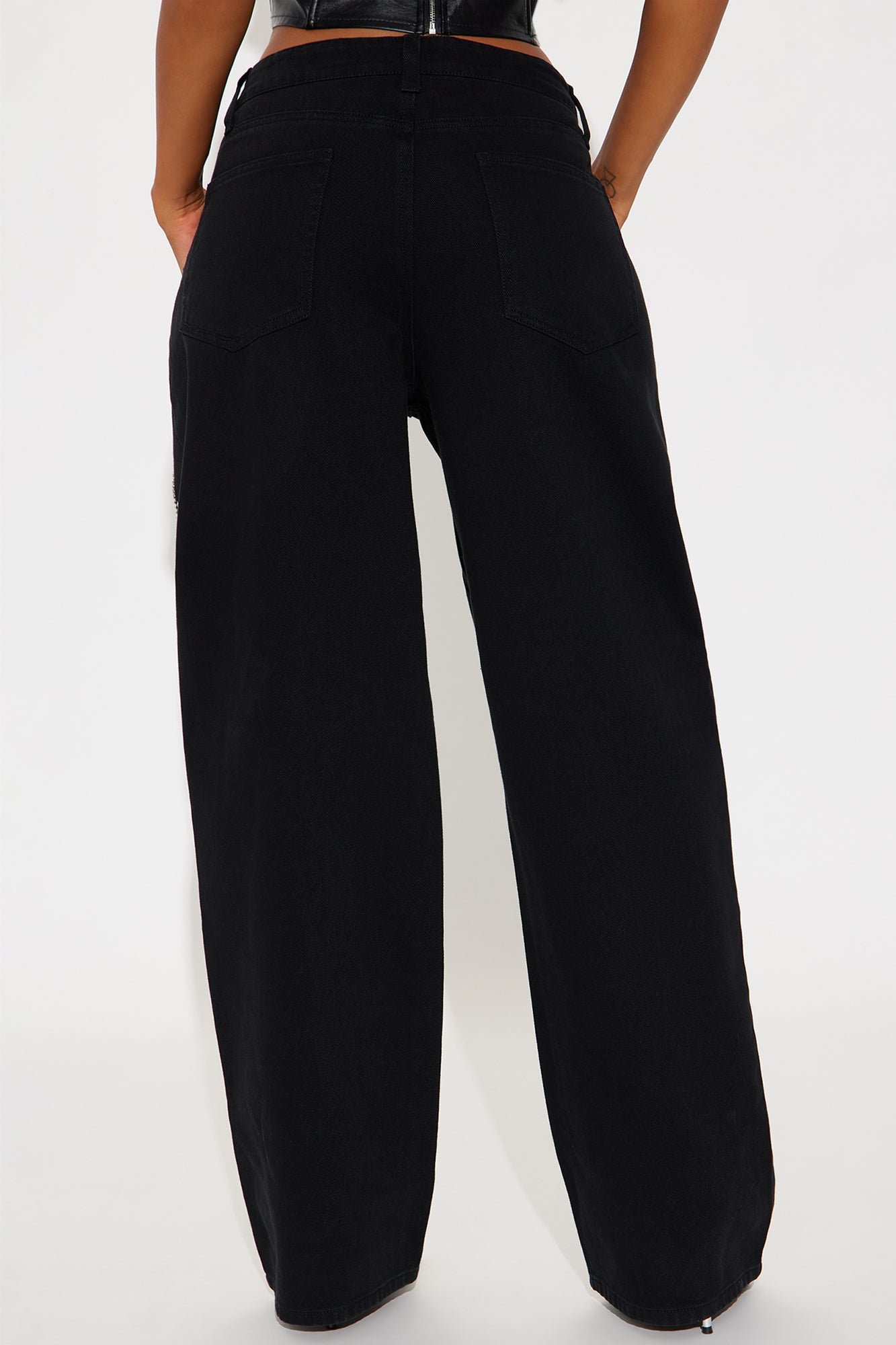Make Your Life Shine Distressed Pant - Black
