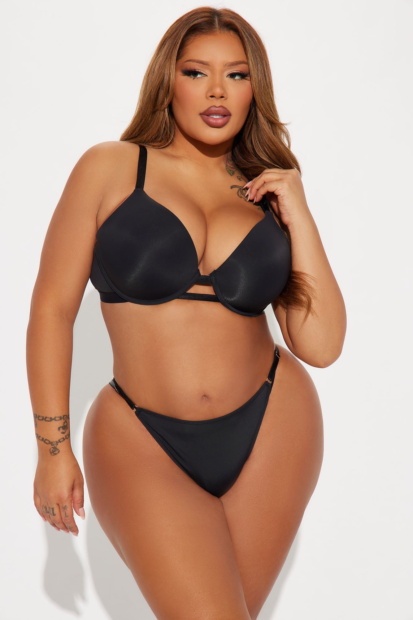 Nova Microfiber Extreme Push Up Bra - Black