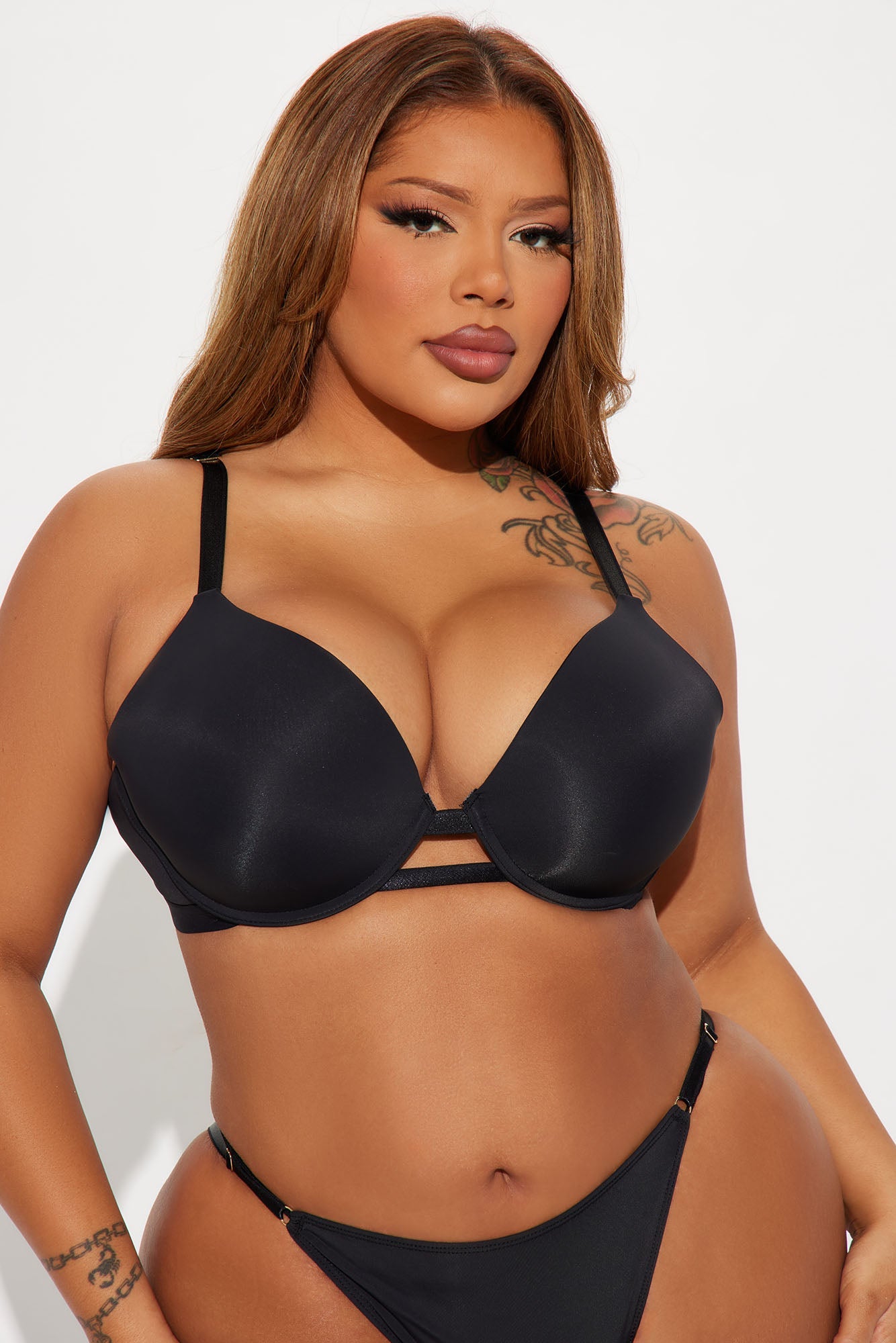 Nova Microfiber Extreme Push Up Bra - Black