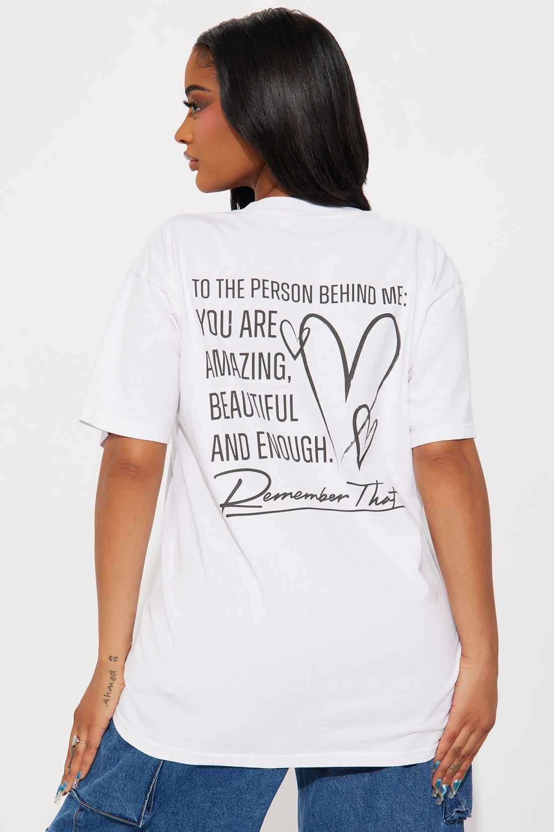 To The Person Behind Me Washed Tee - White