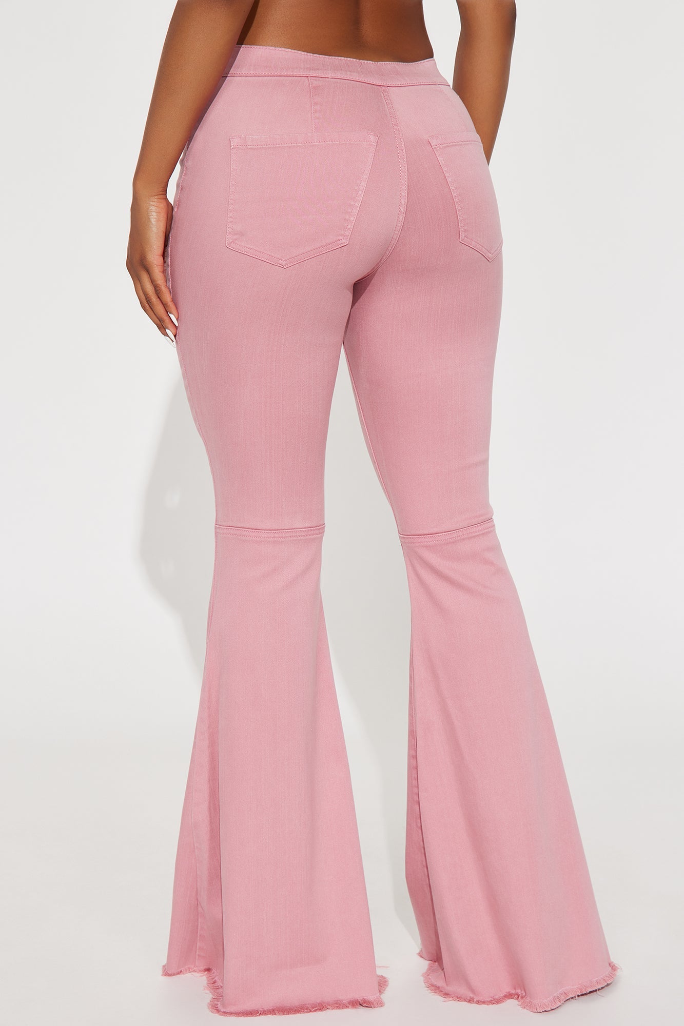 Secret Revealed Low Rise Flare Jeans - Mauve