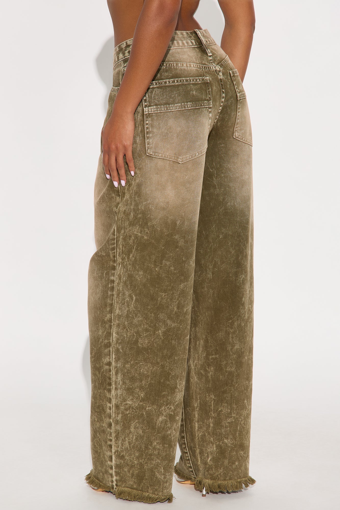 On The Horizon Straight Leg Jeans - Olive