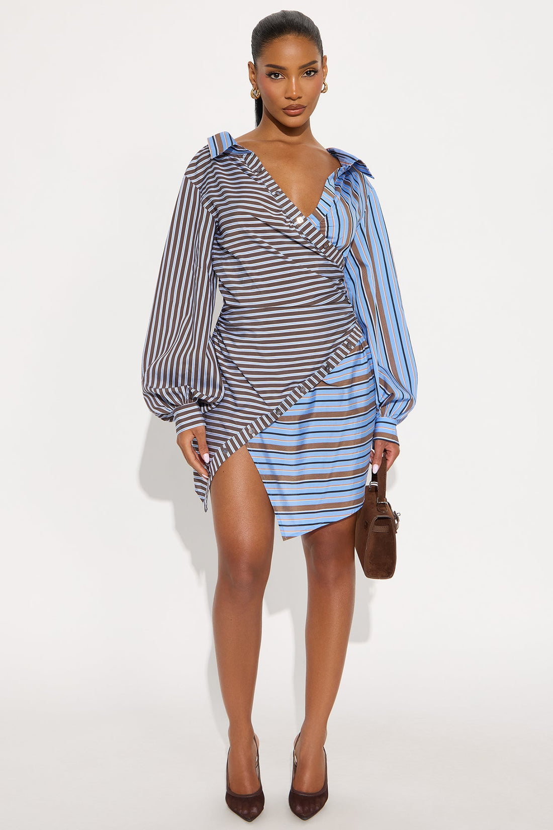 Independent Gal Mini Dress - Blue/combo