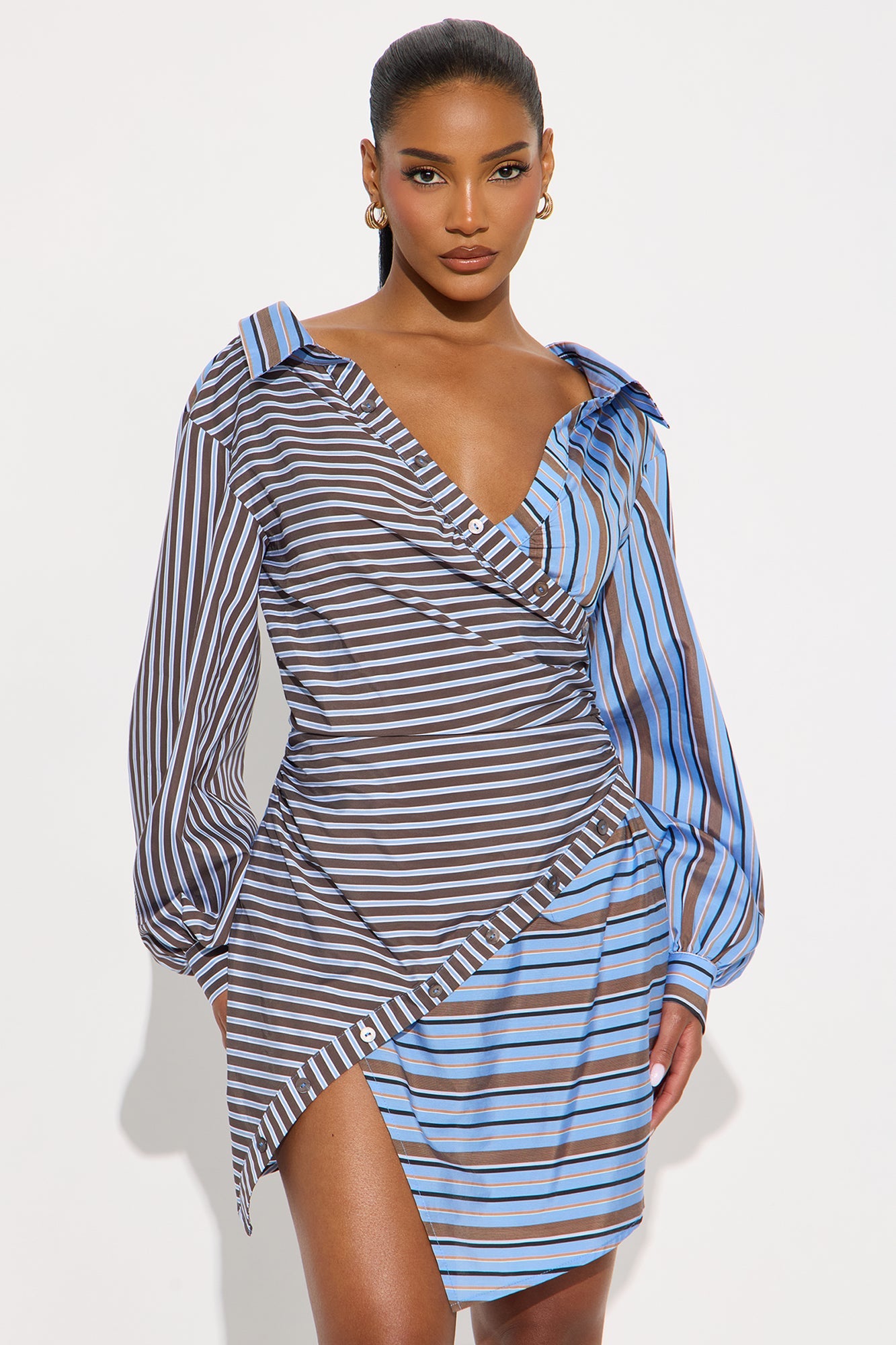Independent Gal Mini Dress - Blue/combo
