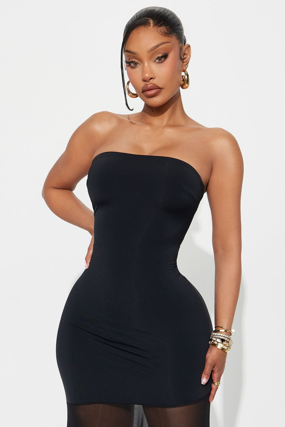 Still Love Me Strapless Maxi Dress - Black