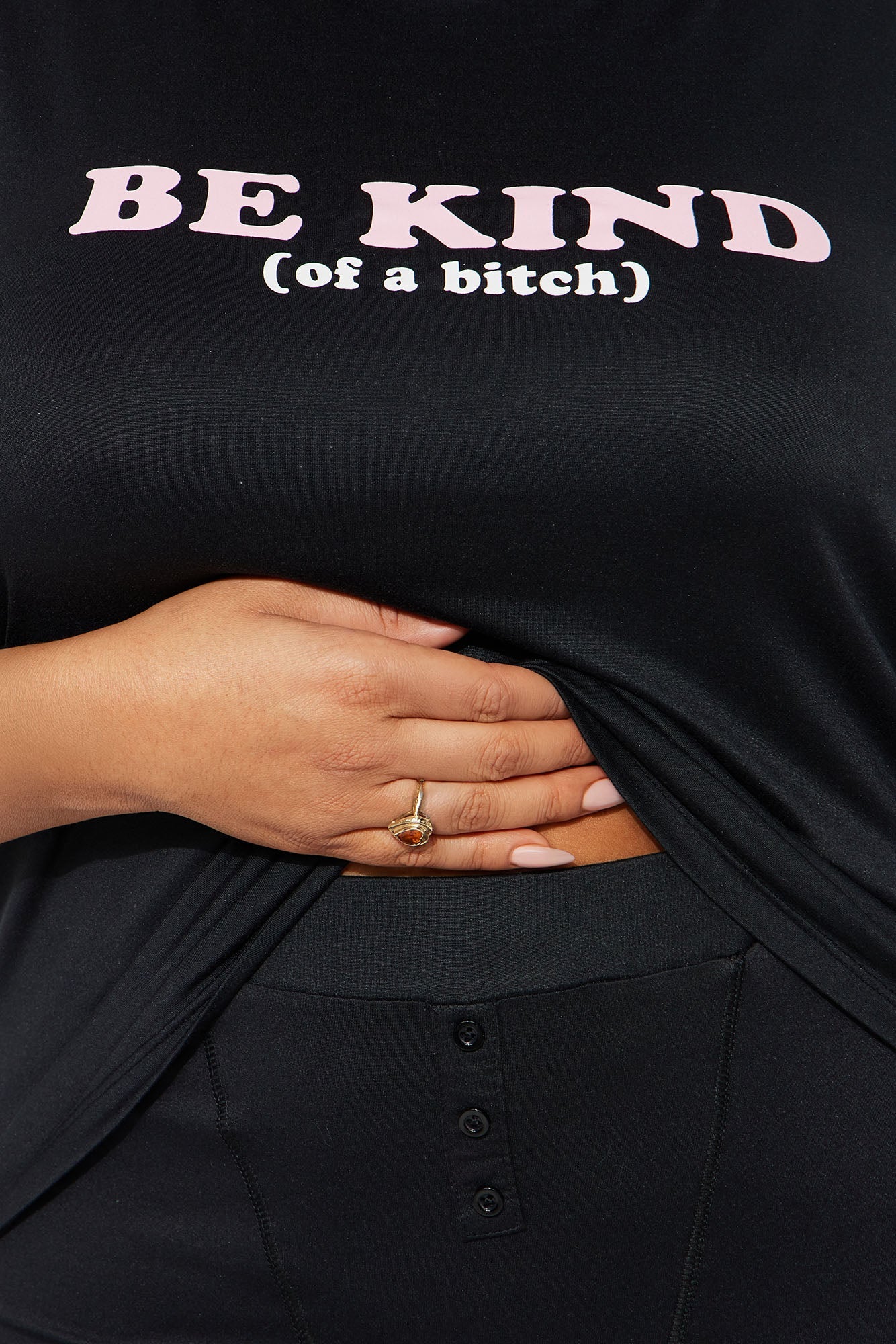 Always Be Kind PJ Boxer Short - Black