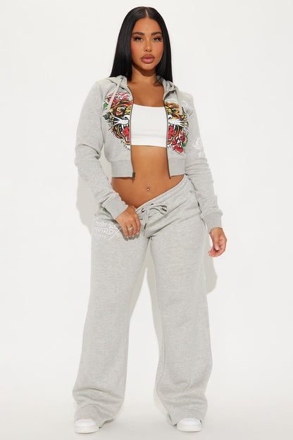 Ed Hardy Tiger Pant Set - Heather Grey