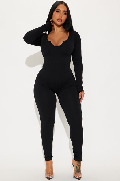 Giada Seamless Jumpsuit - Black