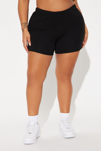 Plain Jane Mini Shorts - Black