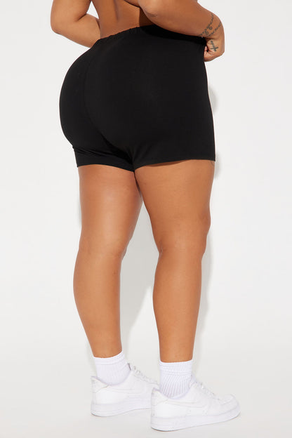 Plain Jane Mini Shorts - Black