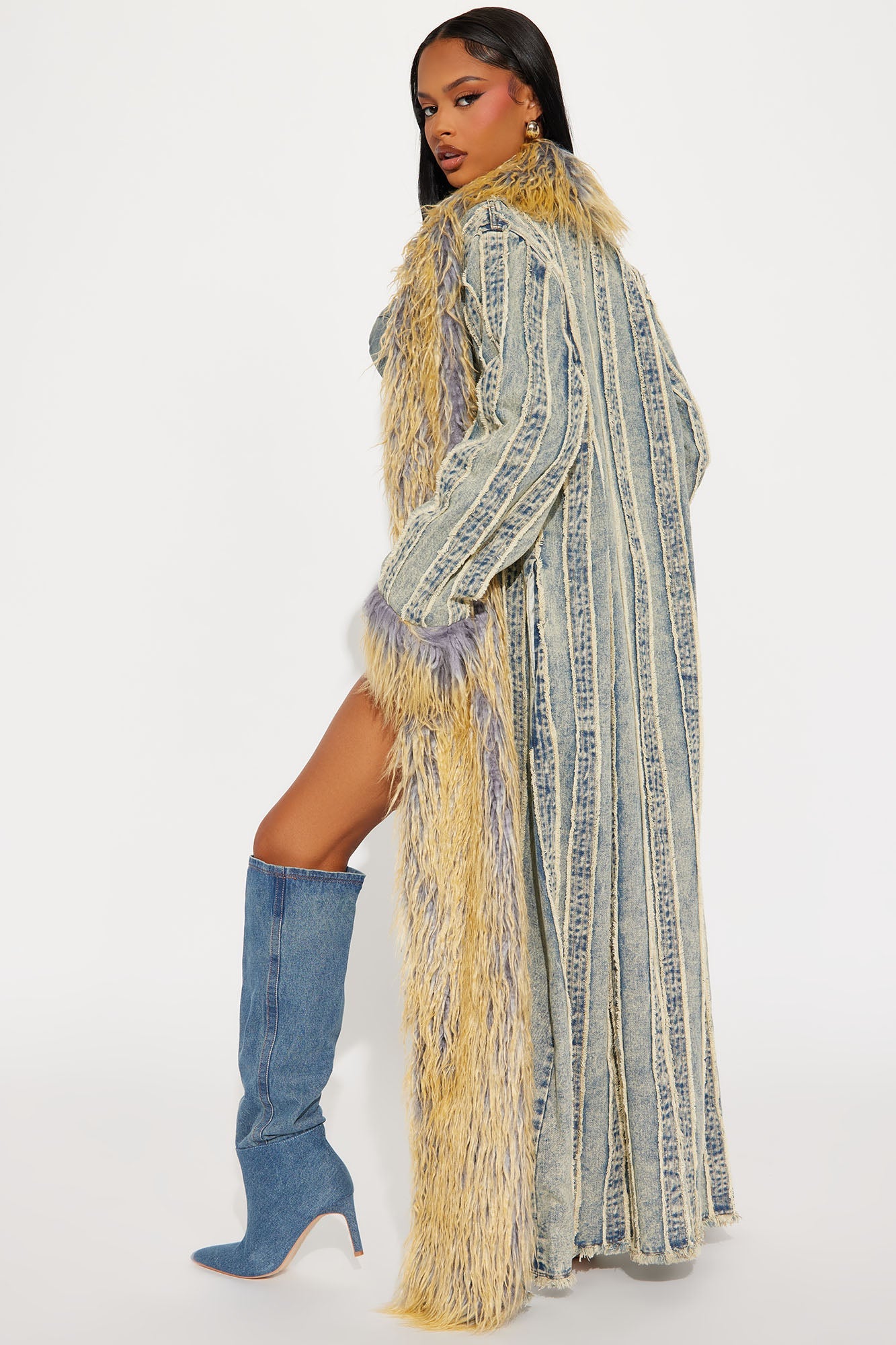 Love Me Not Washed Denim Coat - Vintage Wash
