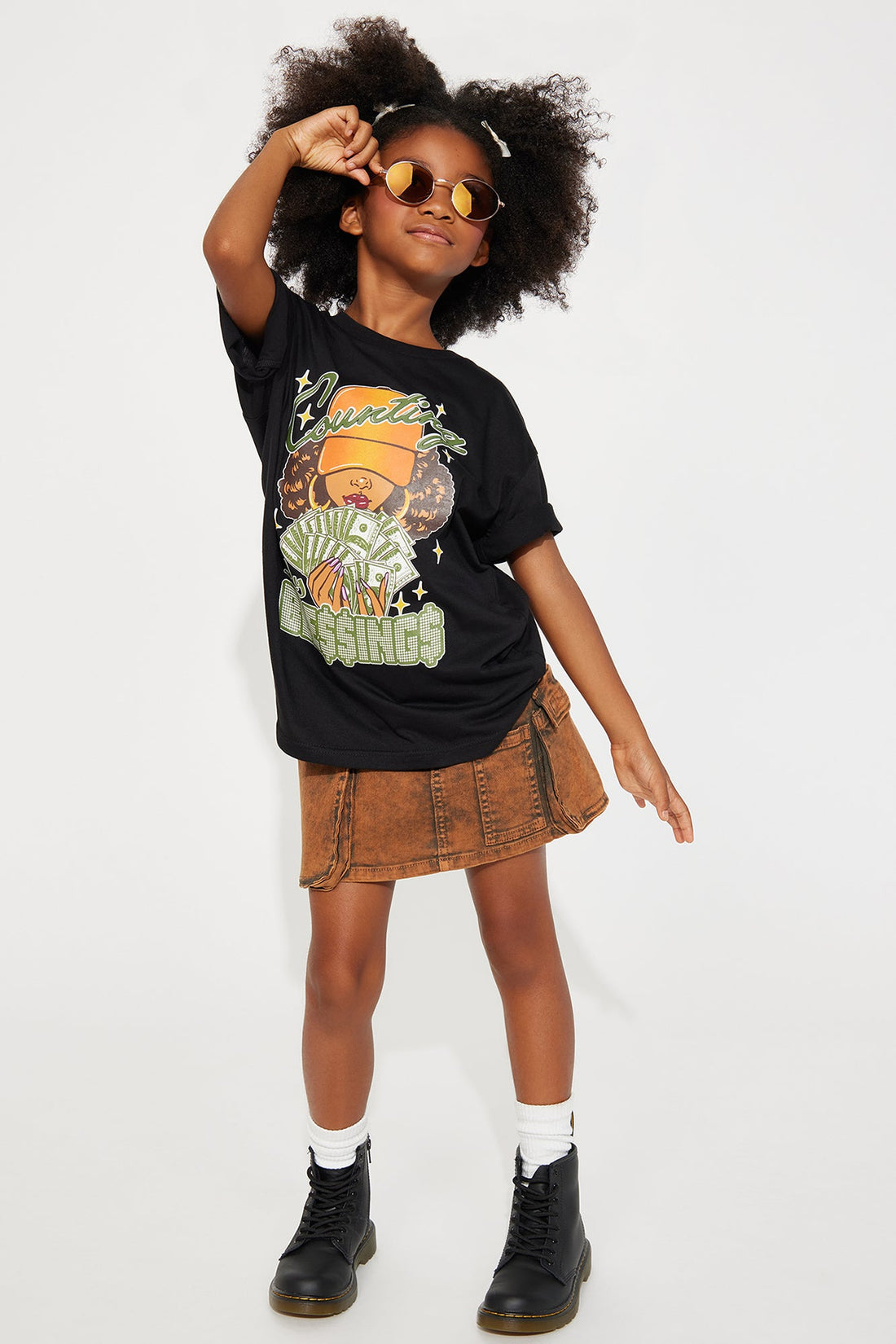 Mini Counting My Blessings Tee - Black