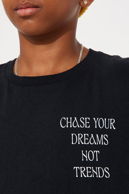 Mini Chase Your Dreams Short Sleeve Tee - Black