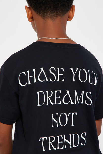 Mini Chase Your Dreams Short Sleeve Tee - Black