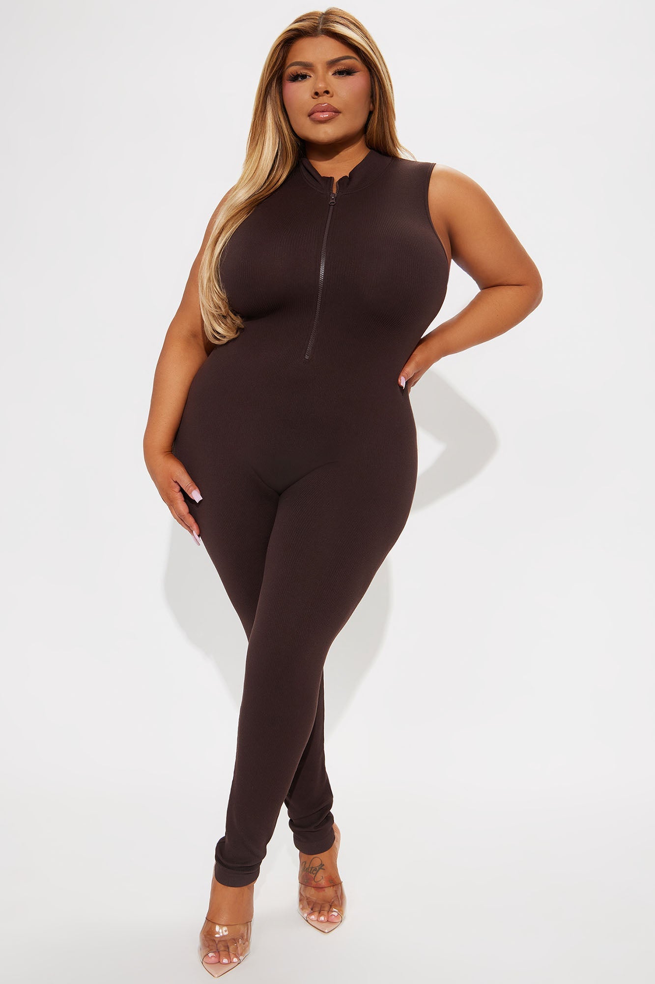 Johanna Seamless Jumpsuit - Brown