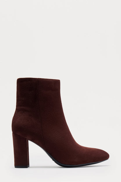 Park Faux Suede Booties - Brown