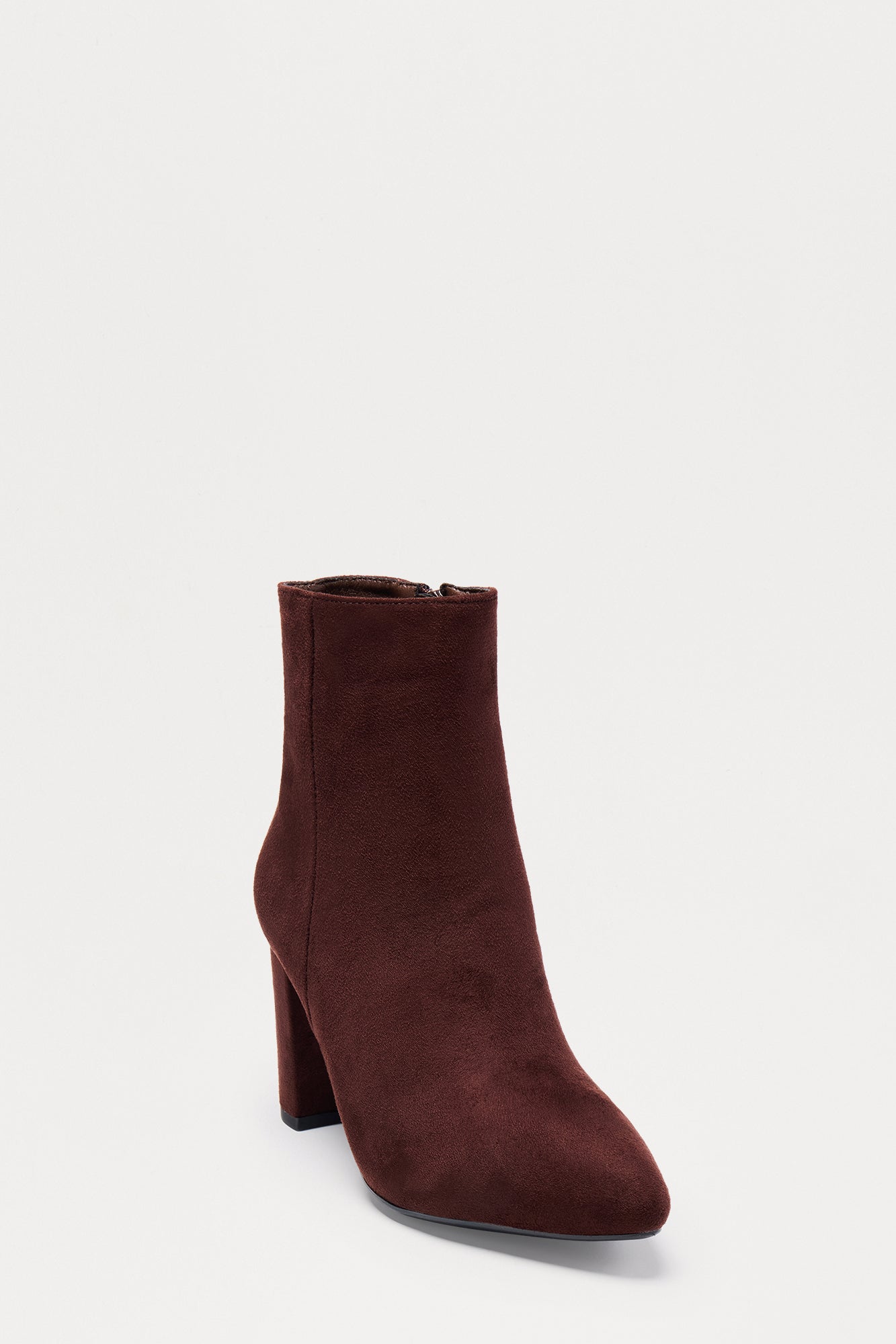 Park Faux Suede Booties - Brown