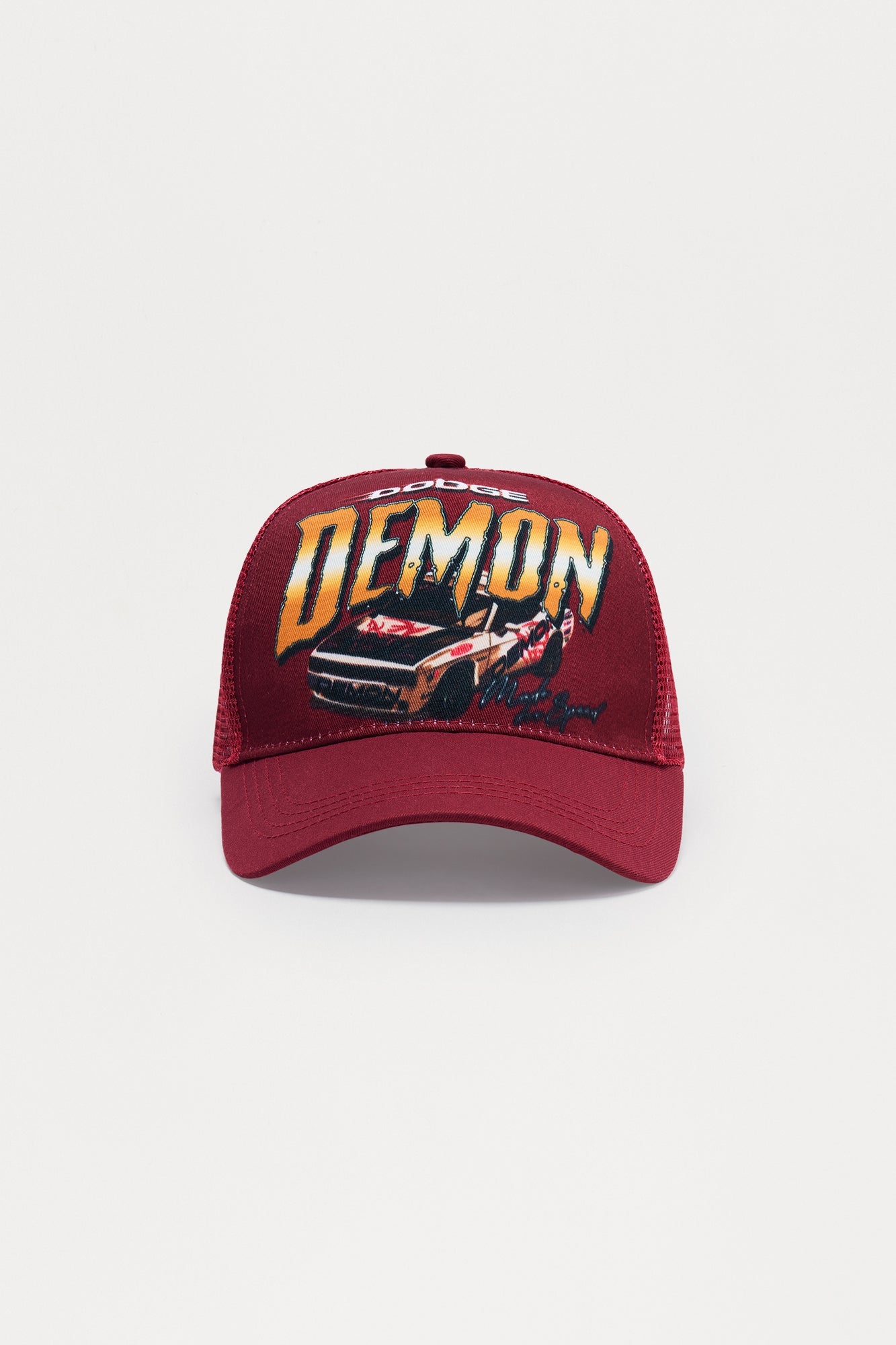 Dodge Demon Snapback Hat - Burgundy