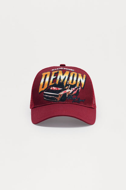 Dodge Demon Snapback Hat - Burgundy