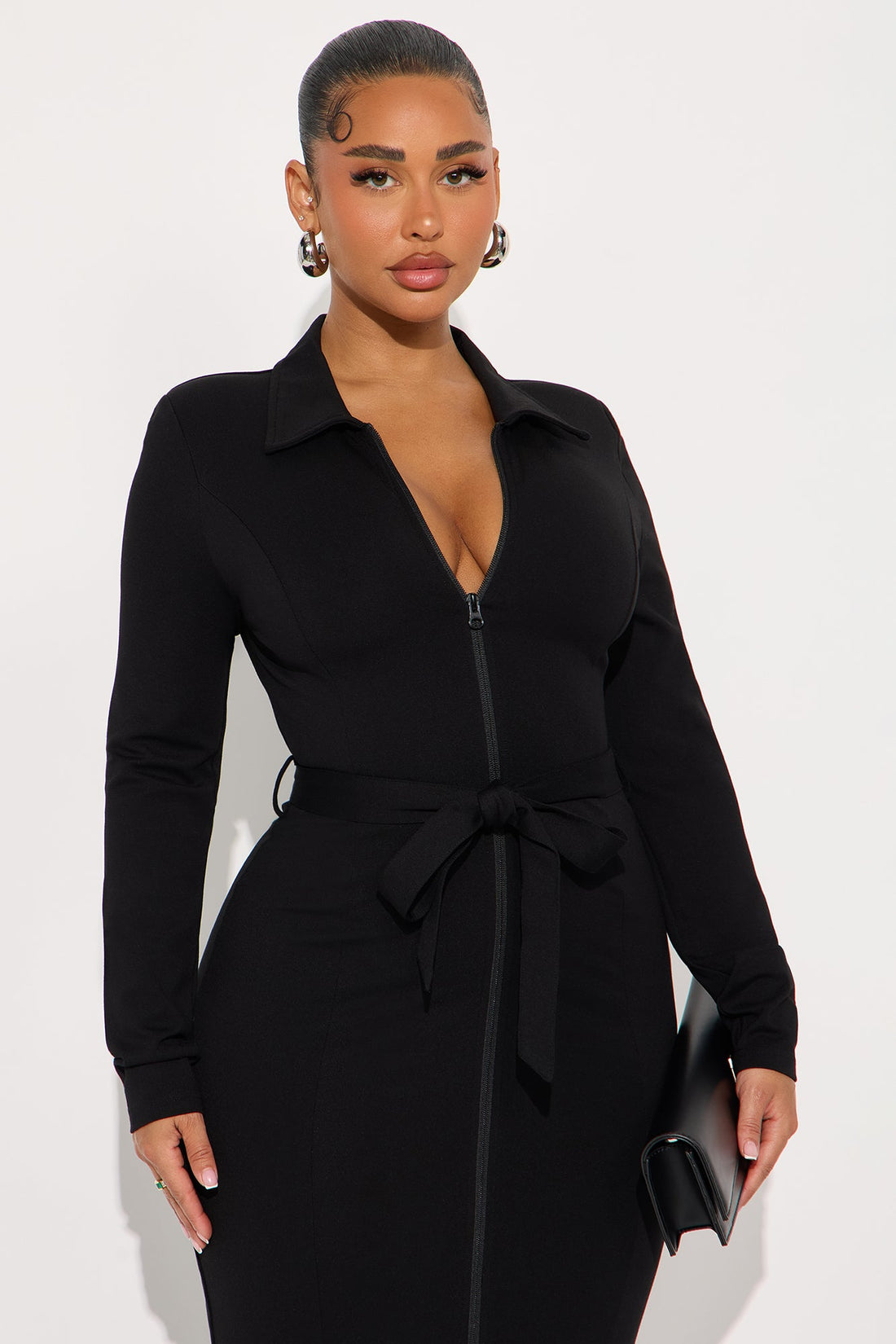 Twilla Tie Waist Maxi Dress - Black