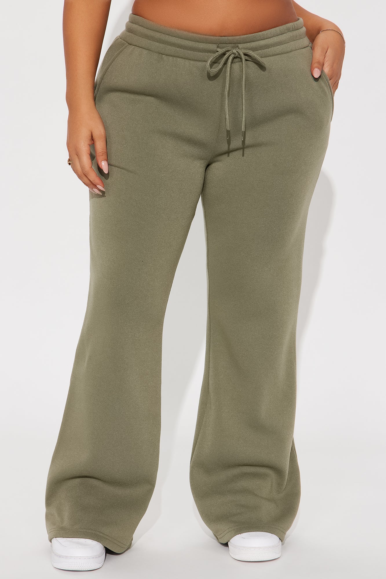 Candice Petite Lounge Flare Pant - Olive