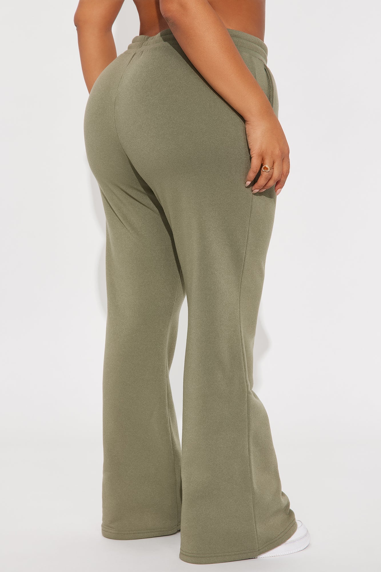 Candice Petite Lounge Flare Pant - Olive