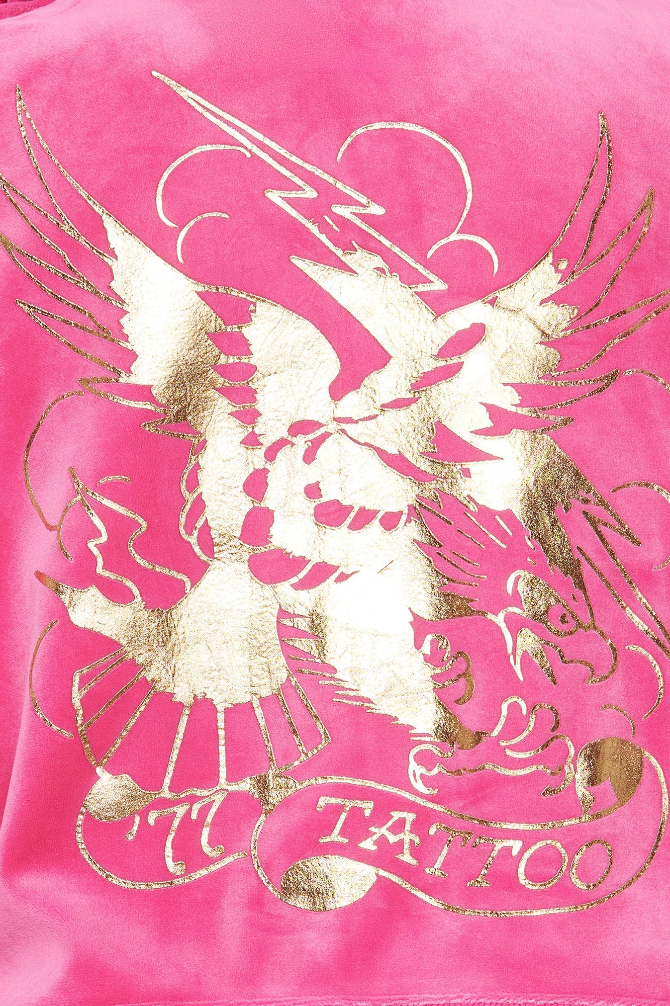 Ed Hardy Tattoo Eagle Velour Pant Set - Pink