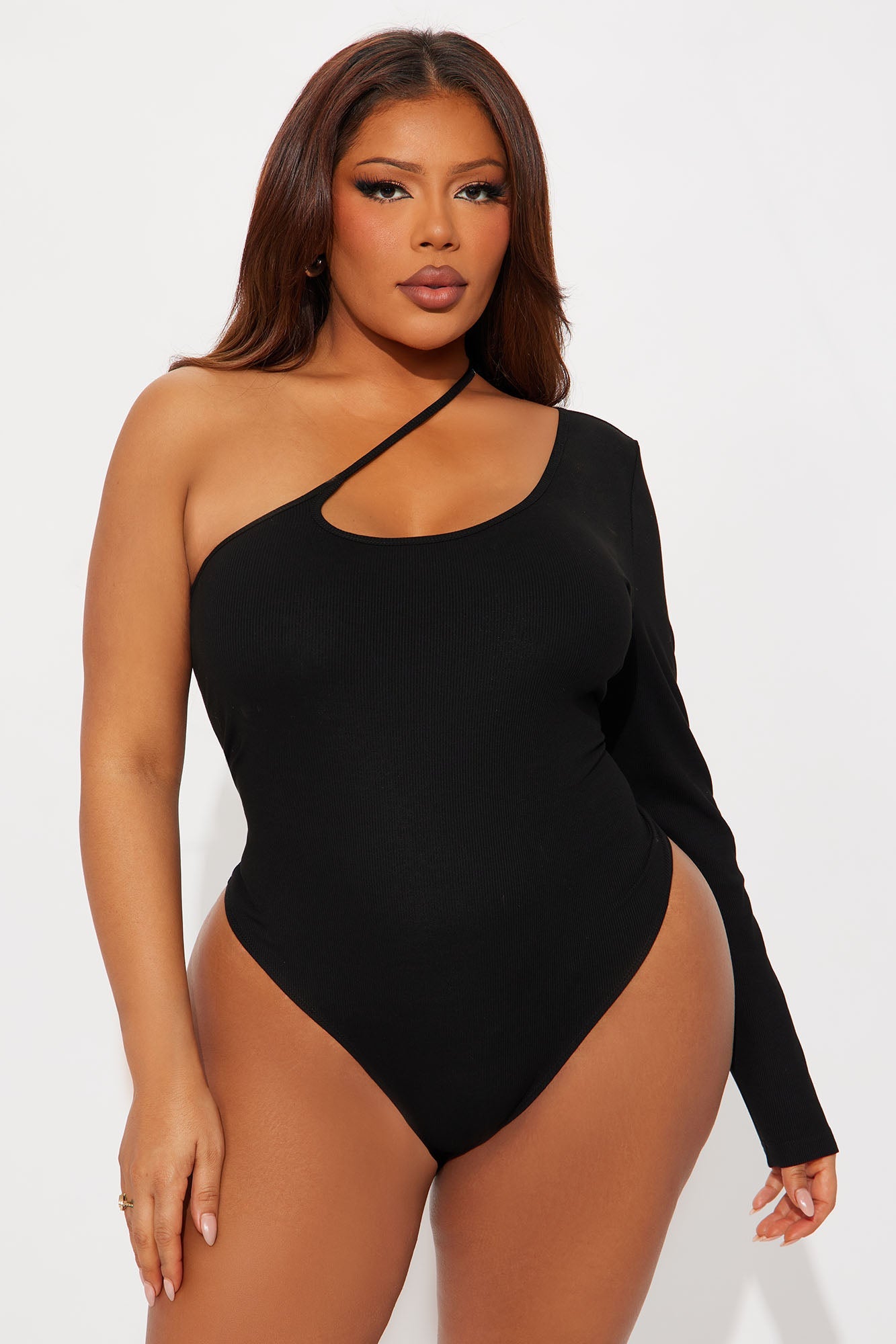 Outspoken One Shoulder Bodysuit - Black
