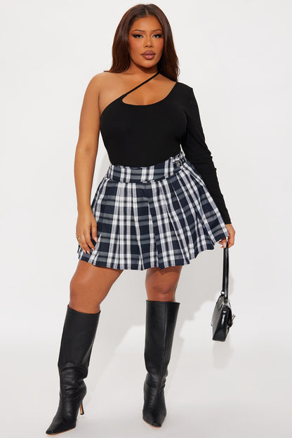 Outspoken One Shoulder Bodysuit - Black