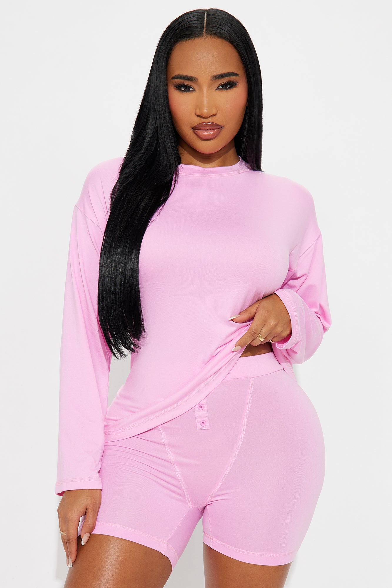 Me And You PJ Boxer Short Set - Pink