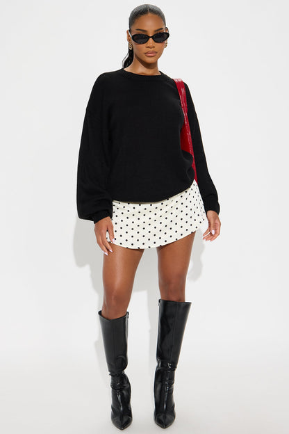 Autumn Feels Sweater - Black