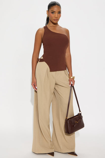 Debbie Hardware Sweater Top - Chocolate