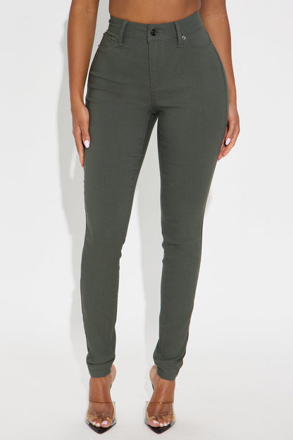 Hyperstretch Skinny Pants - Military Green