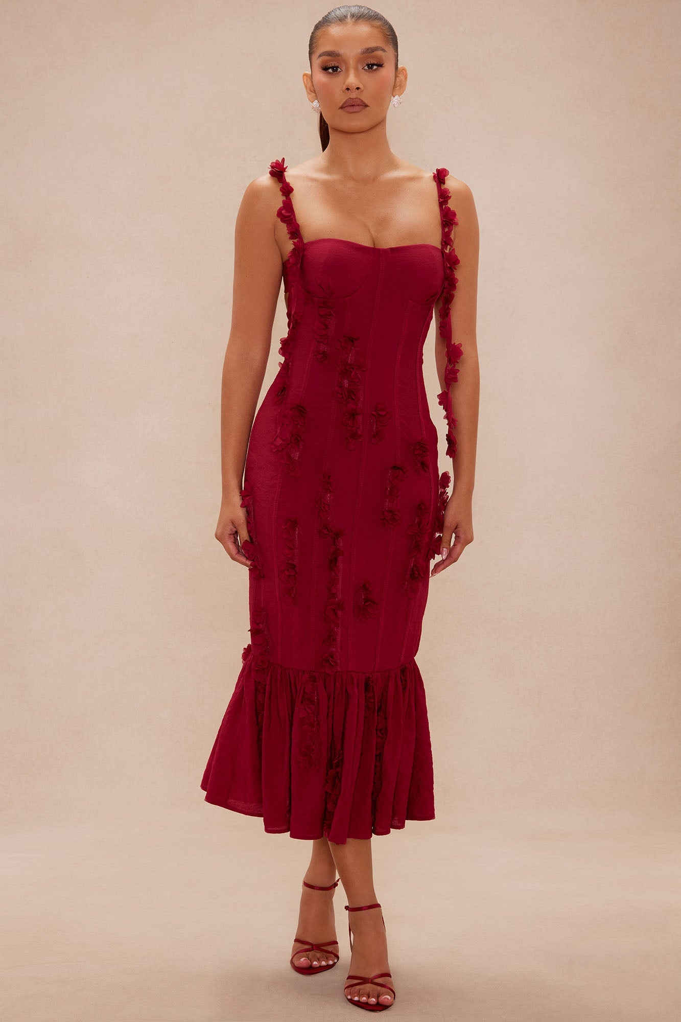 Harmony Floral Maxi Dress - Wine