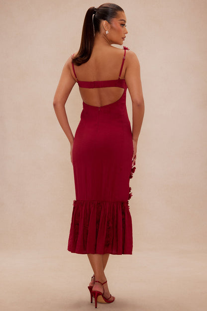 Harmony Floral Maxi Dress - Wine