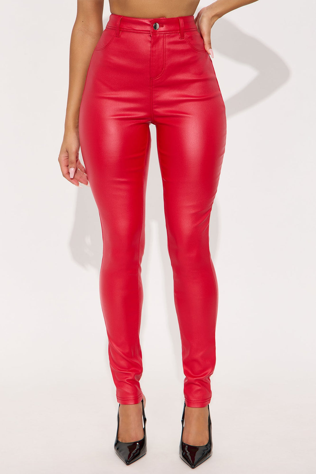Sammie High Rise Pants - Red