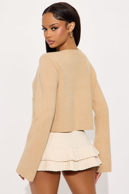 Sweet Talk Cardigan - Taupe