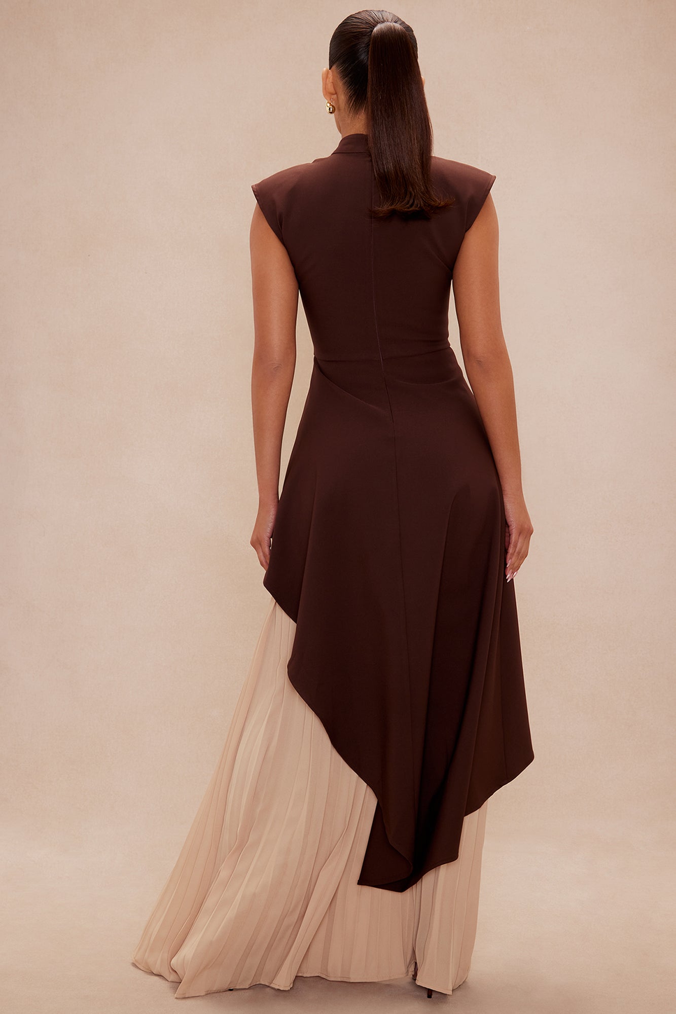 Paris Pleated Pant Set - Chocolate