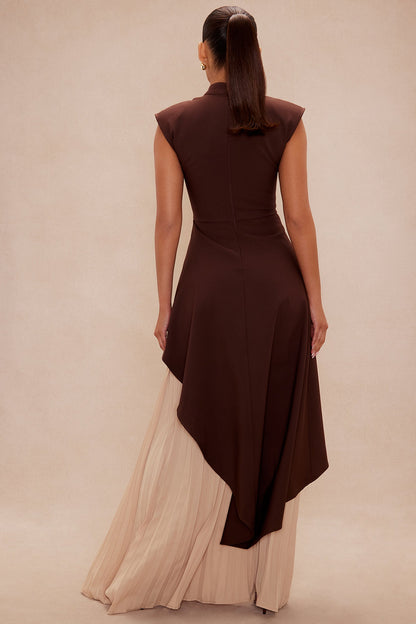 Paris Pleated Pant Set - Chocolate